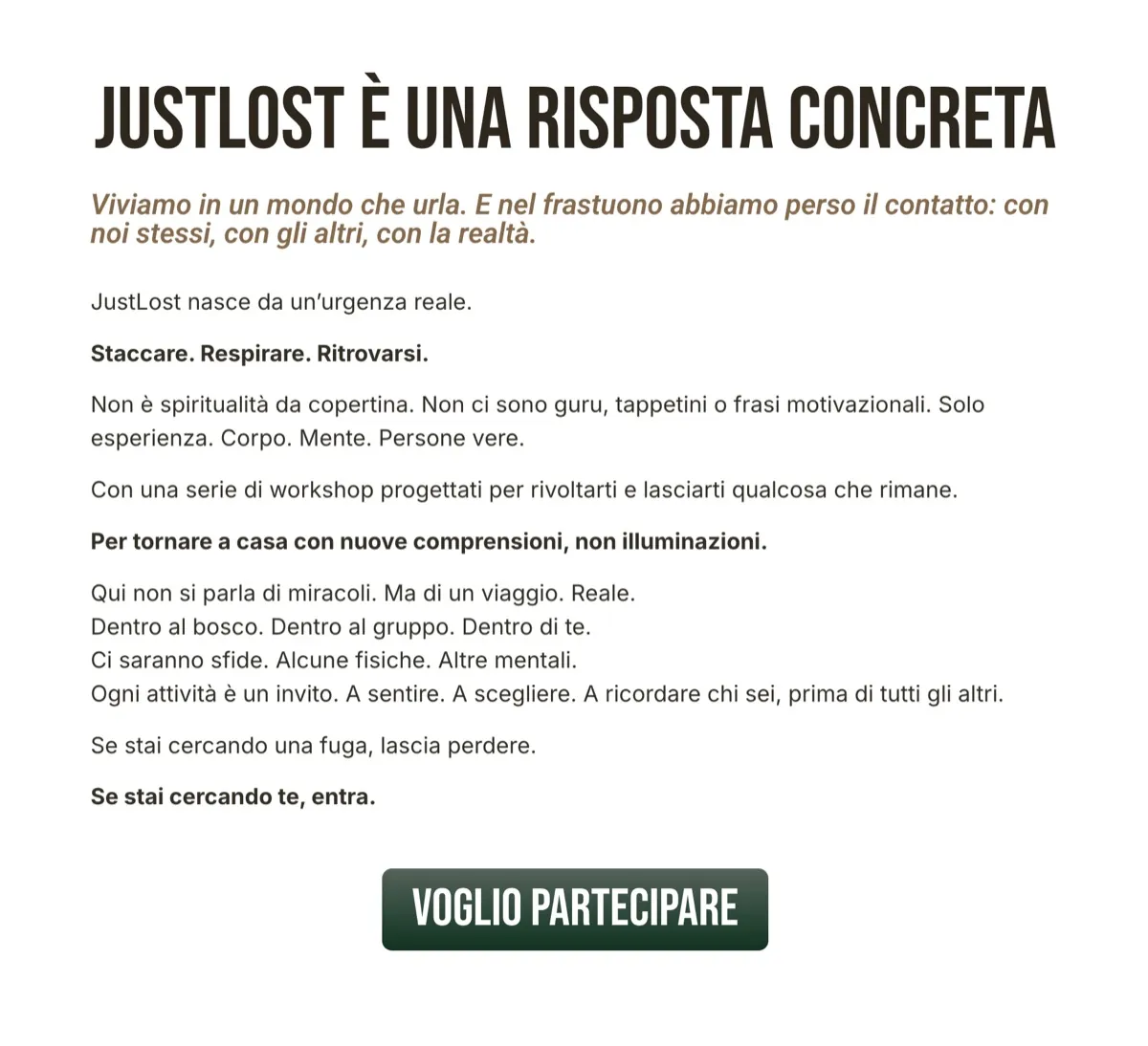 Sito JustLost